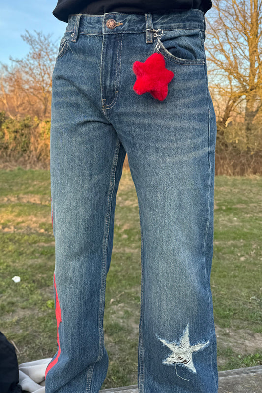 Handbemalte Jeans "Tentacle"