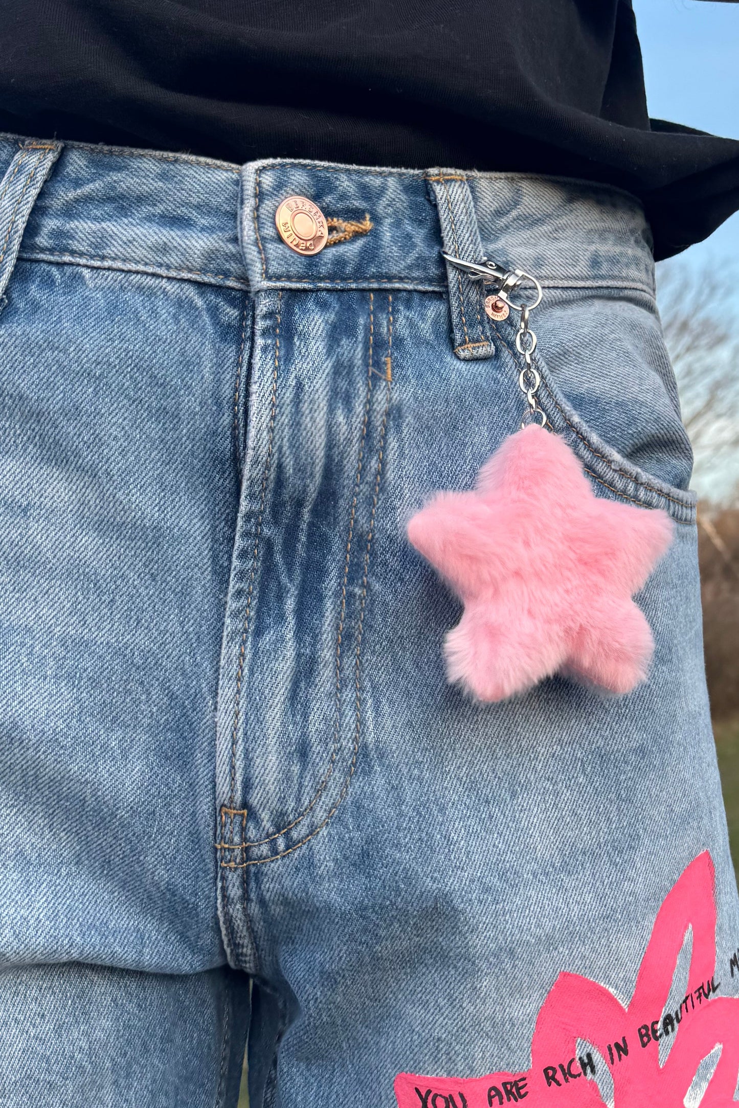 Handbemalte Jeans "Bloom"